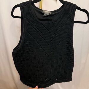 Haunte Hippie black sweater vest fully lined size extra large